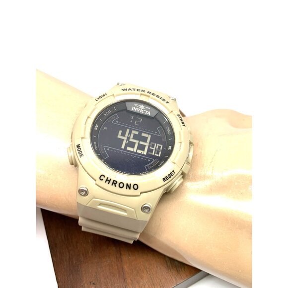 Invicta Racing Men's Watch 47526 Quartz Digital Light Brown Resin Strap 52mm - Picture 5 of 14